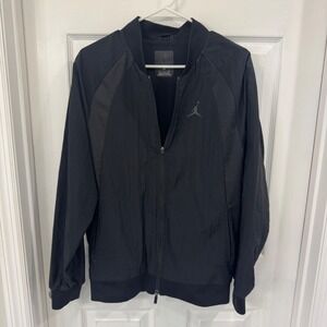 Air Jordan Black Windbreaker Lightweight Bomber Men's Small